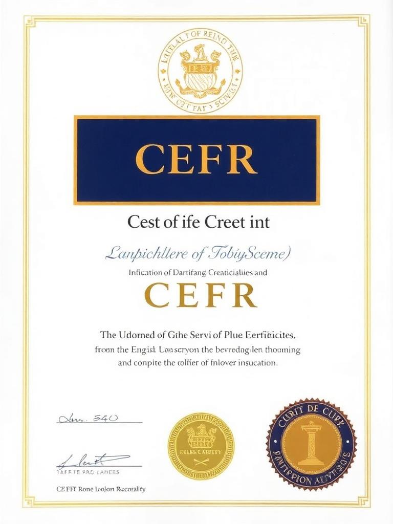 CEFR sample certificate